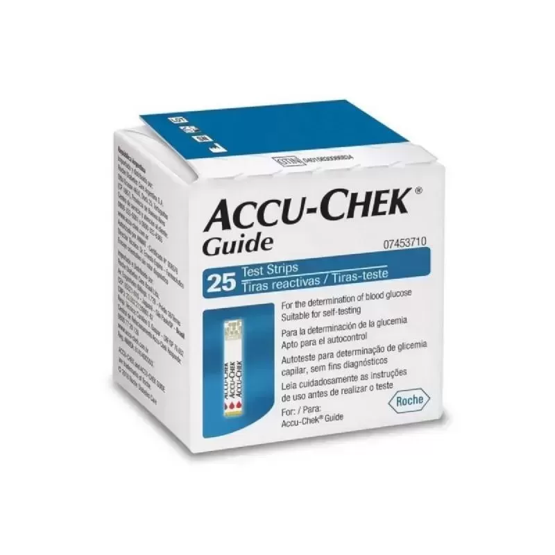 ACCU CHEK GUIDE GLUC 25T
